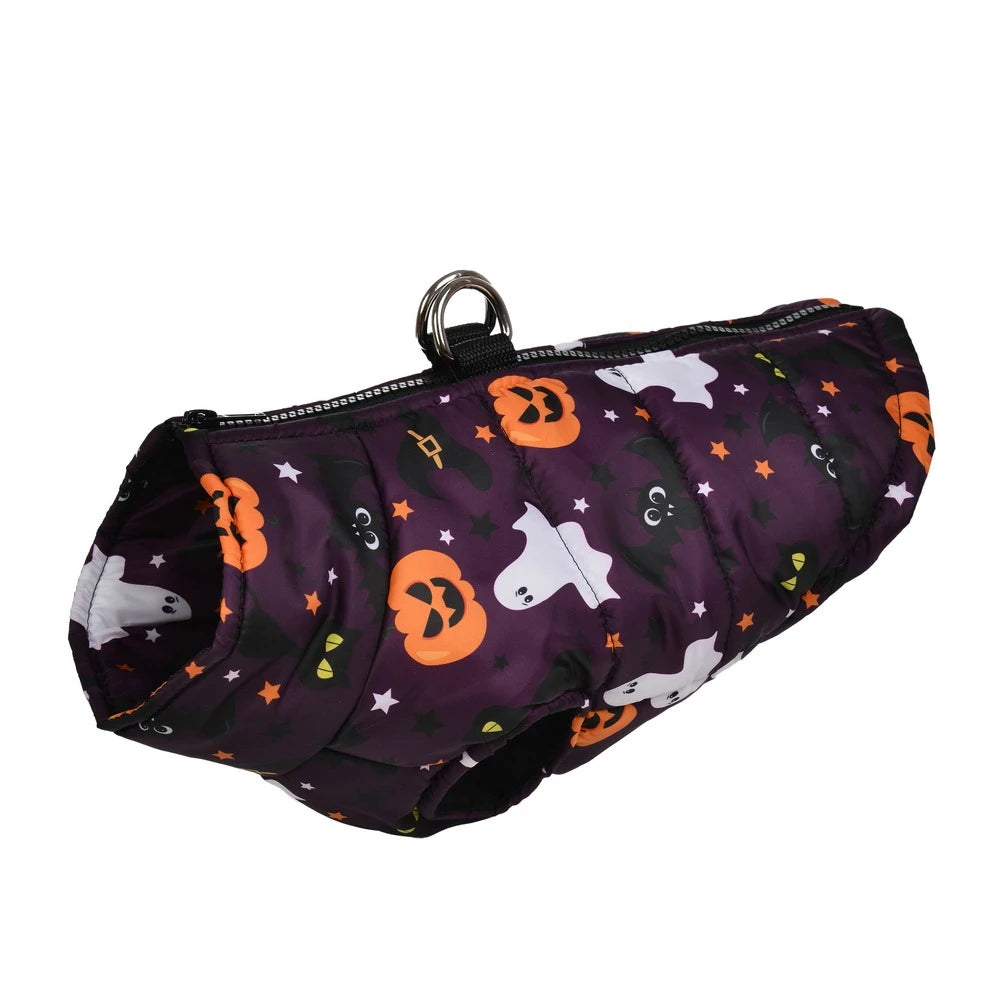 Halloween fleece coat front closure