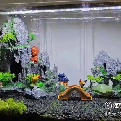 Stunning Large Resin Aquarium Rockery Decoration - Transform Your Fish Tank with Beautiful Landscape Accessories