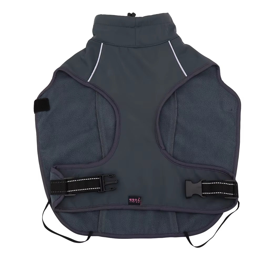 Reflective trim on the waterproof dog coat