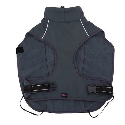 Reflective trim on the waterproof dog coat