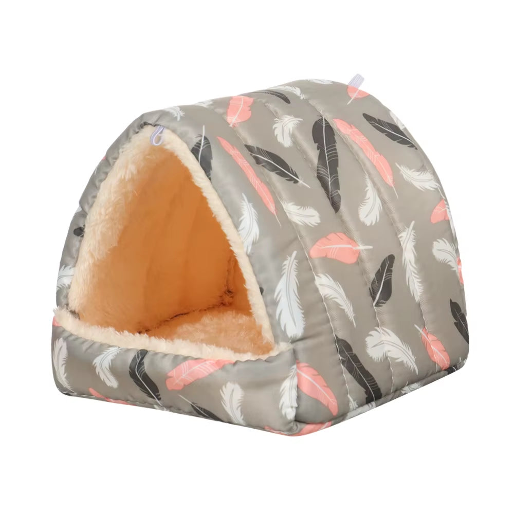 Cozy Winter Hamster Nest and Soft Hanging Bed - Perfect for Small Pets like Rabbits, Squirrels, and Guinea Pigs!