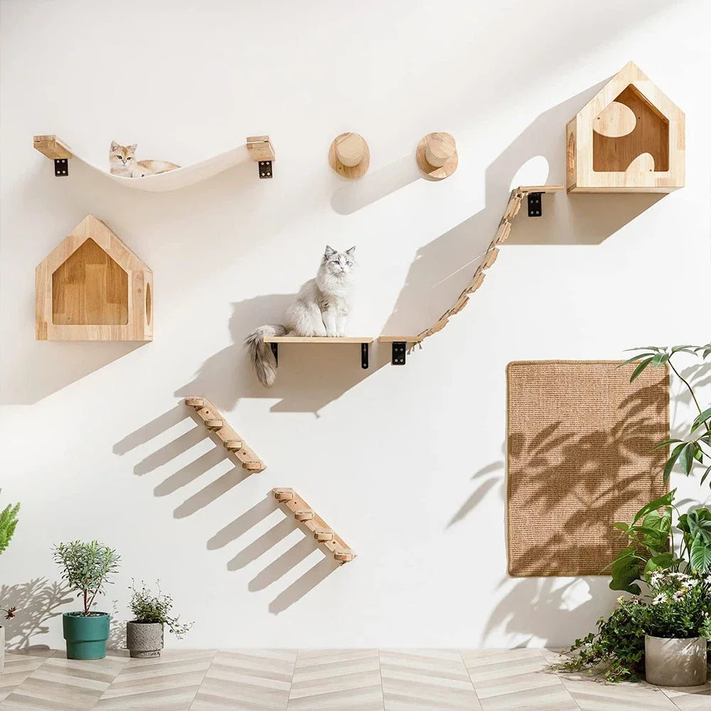 Wall-Mounted Cat Stairs