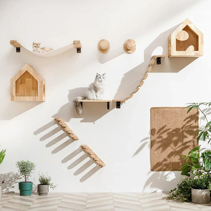 Wall-Mounted Cat Stairs