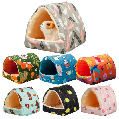 Cozy Winter Hamster Nest and Soft Hanging Bed - Perfect for Small Pets like Rabbits, Squirrels, and Guinea Pigs!