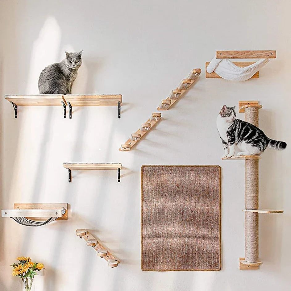 Wall-Mounted Cat Stairs
