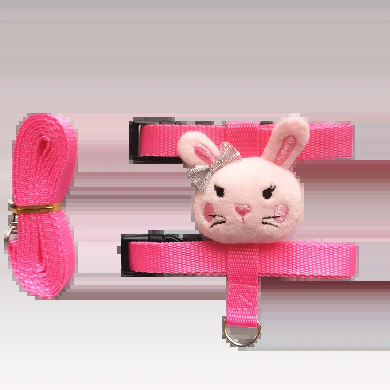 Pink bunny harness and matching leash