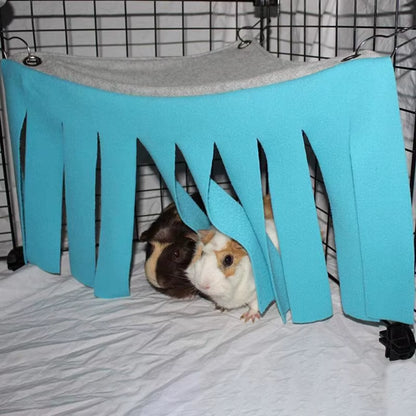 Cozy Tassel Strip Hammock Tent for Small Pets - Perfect Hideaway for Guinea Pigs, Hamsters, and Hedgehogs!