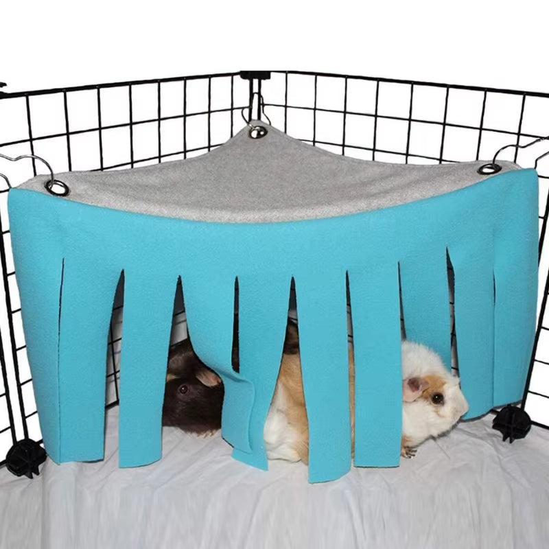 Cozy Tassel Strip Hammock Tent for Small Pets - Perfect Hideaway for Guinea Pigs, Hamsters, and Hedgehogs!