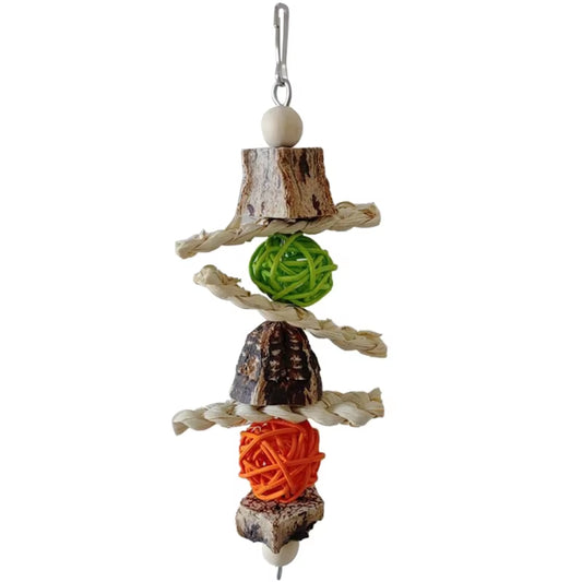 Vibrant Hanging Parrot Molar Toy - Perfect for Bird Training & Biting Fun!