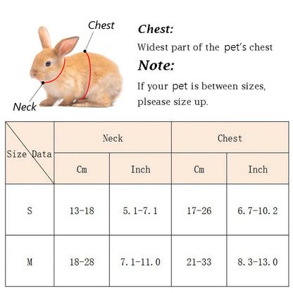 Rabbit harness size measurement guide