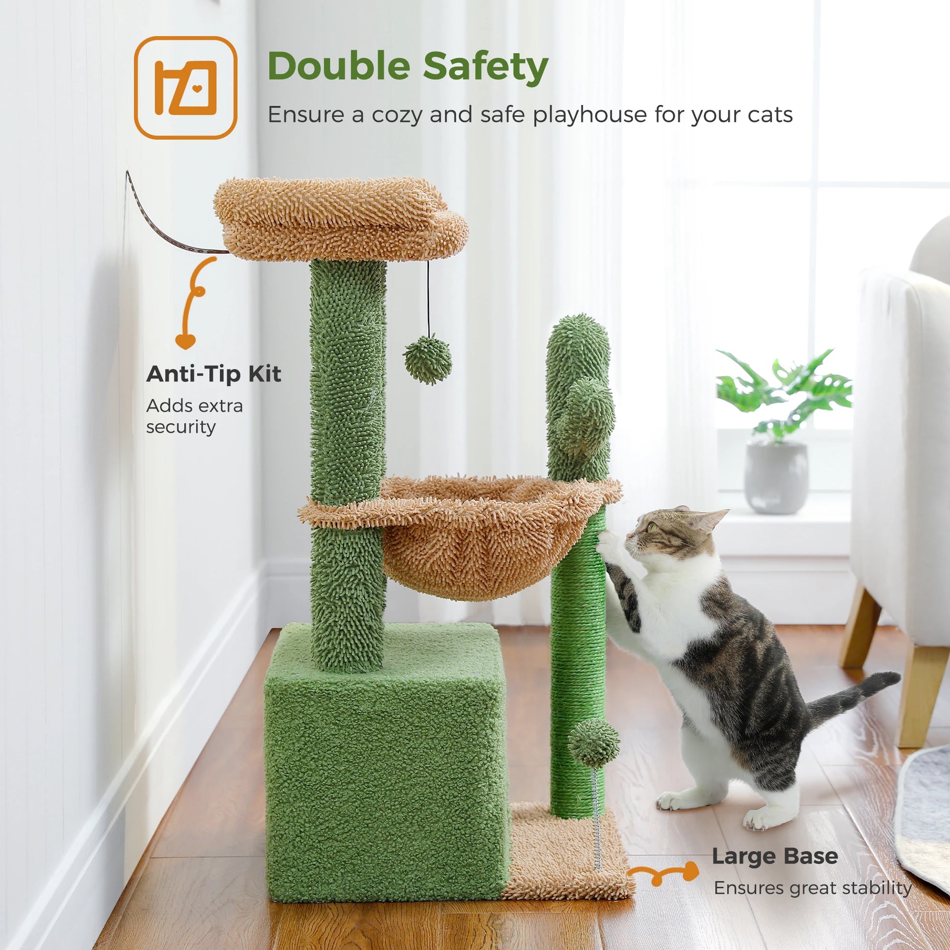 4-In-1 Cactus Cat Tree 