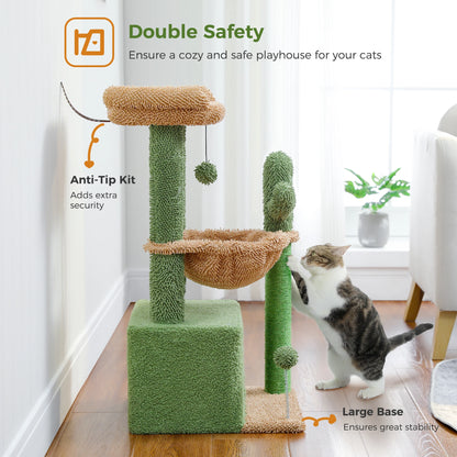 4-In-1 Cactus Cat Tree 