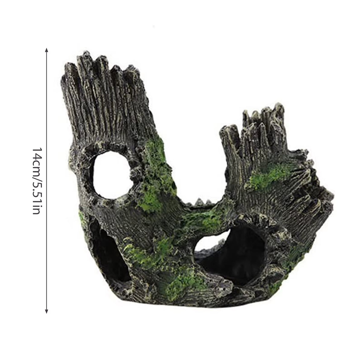 Tree stump cave aquarium ornament