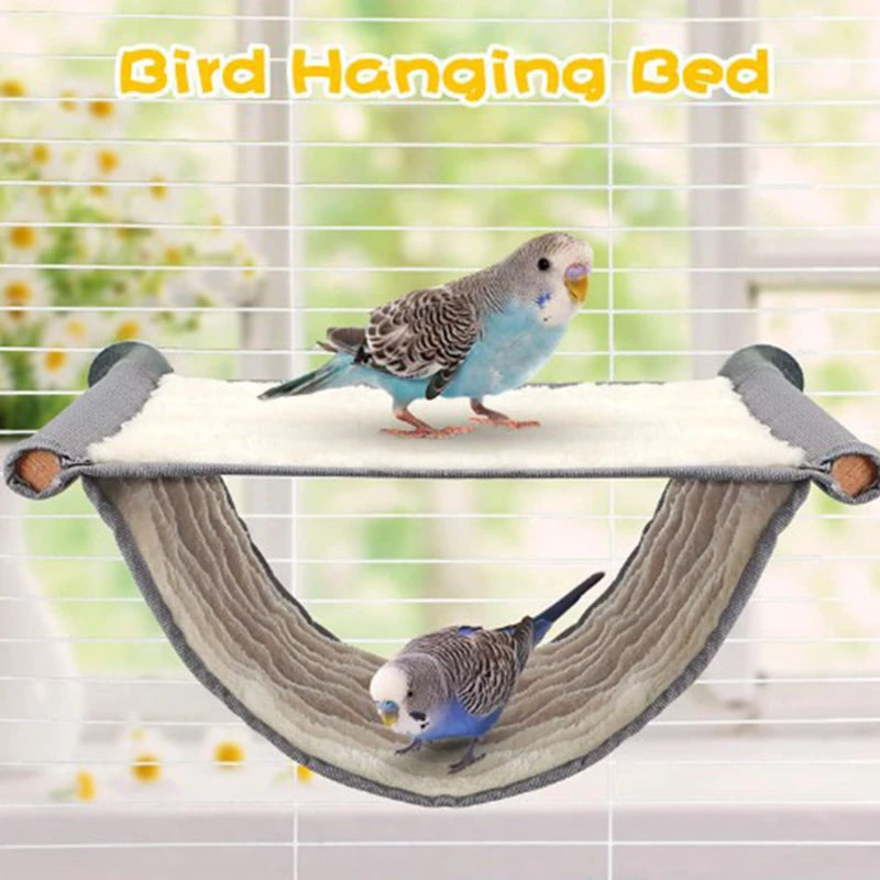 Cozy Plush Winter Bird Nest Hut - Ideal Hammock Hideaway for Finch and Parrot Cages