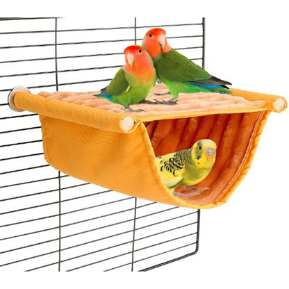 Cozy Plush Winter Bird Nest Hut - Ideal Hammock Hideaway for Finch and Parrot Cages