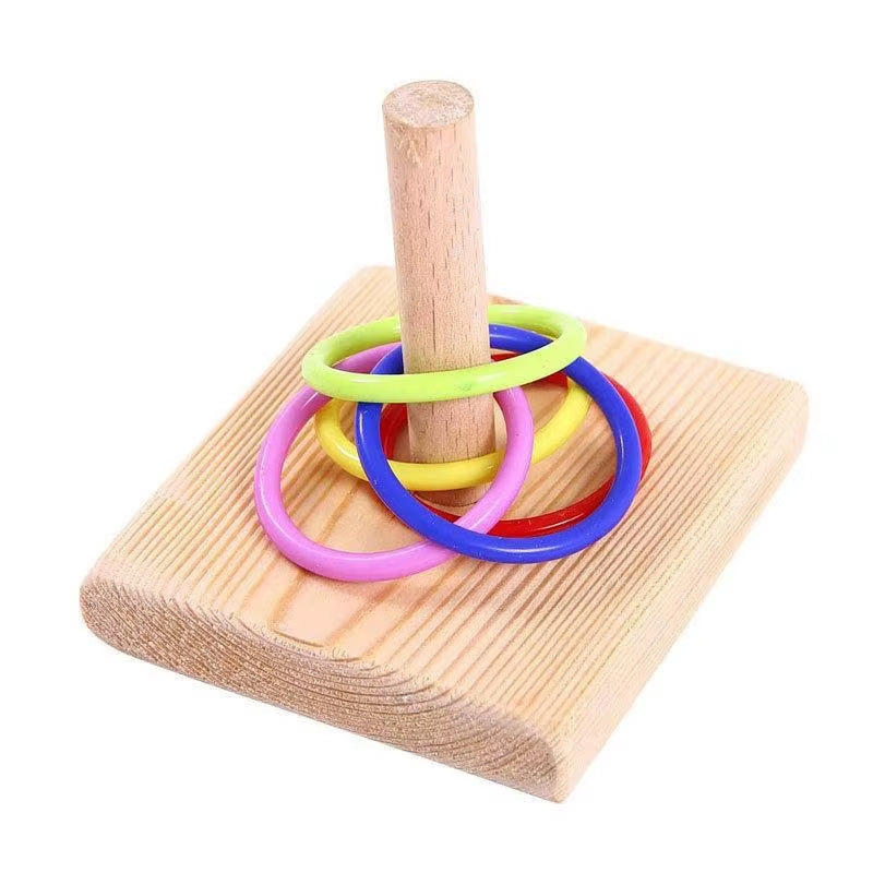 Interactive Bird Training Ring Toy for Parrots - Fun Educational Supplies in Random Colors
