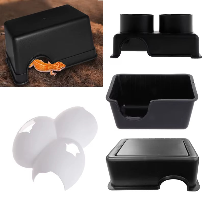 Ultimate Reptile Hide Box - Perfect Caves for Snakes, Lizards, and Leopard Geckos in Terrariums