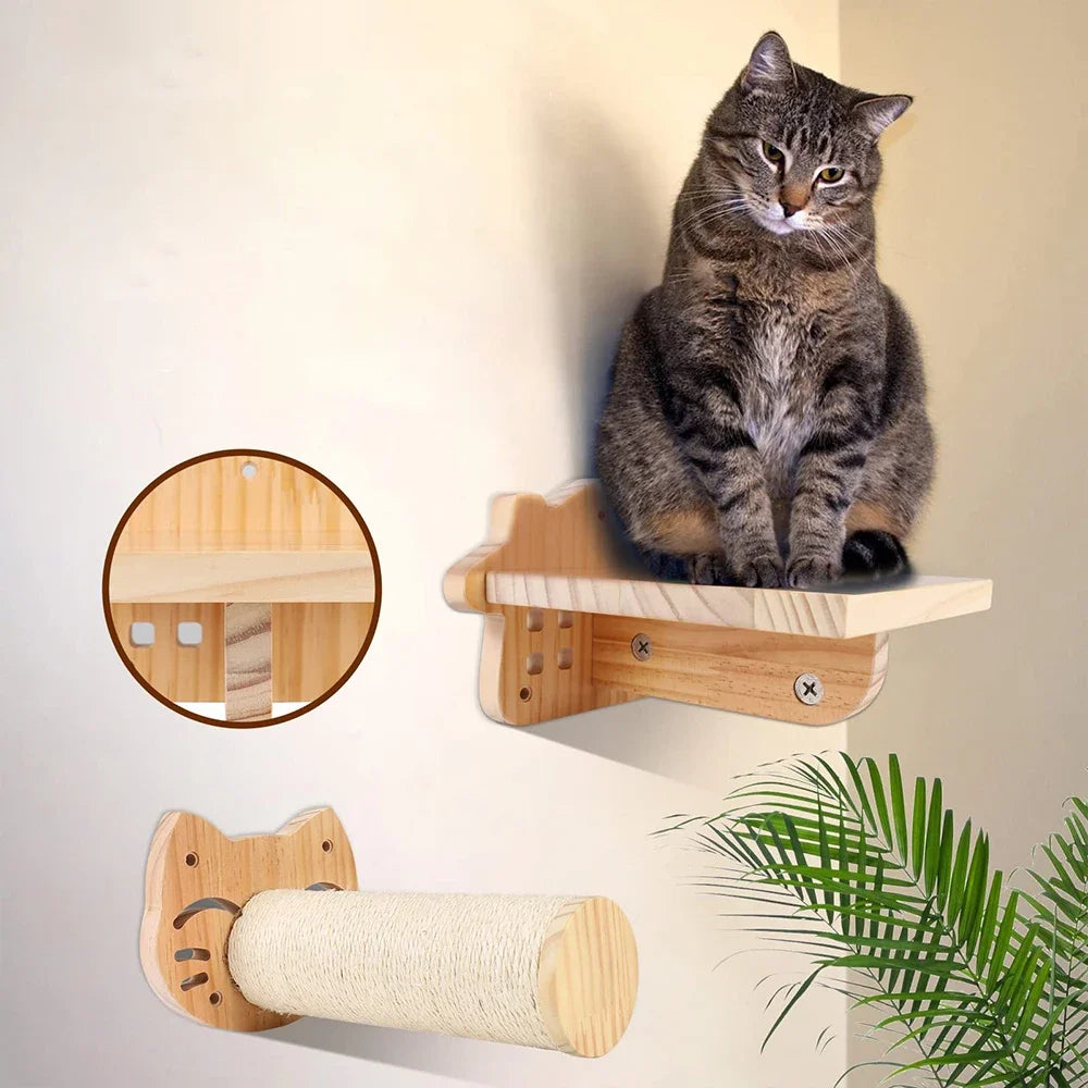 Wall-Mounted Cat Stairs