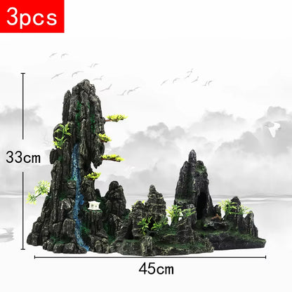 Stunning Large Resin Aquarium Rockery Decoration - Transform Your Fish Tank with Beautiful Landscape Accessories
