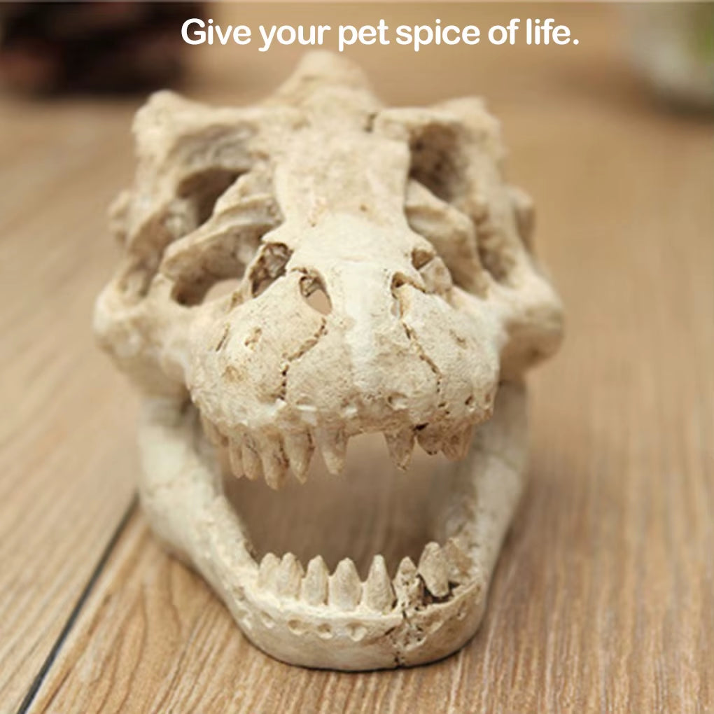 Stunning Dragon Resin Crocodile Skull Aquarium Decoration - Unique Fish Tank Ornament for Terrariums