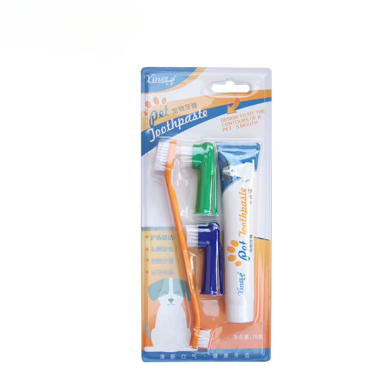 Pet Toothbrush Toothpaste Finger Set 