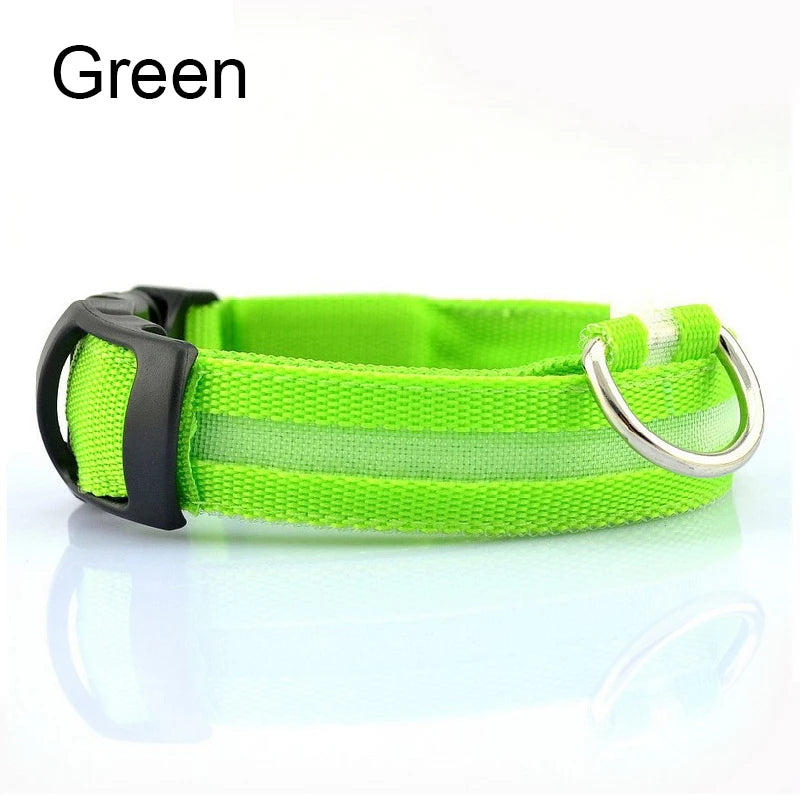 USB-Rechargeable Reflective Nylon LED Dog Collar — detail view 8