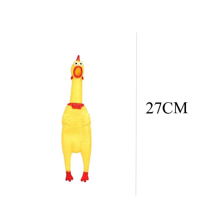 Squeaky Screaming Chicken Pet Toy 