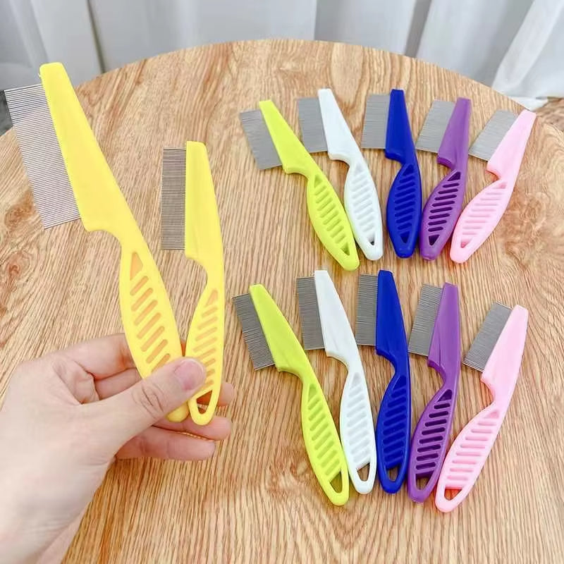 1/2Pc Pet Hair Shedding Comb Stainless Steel Flea Comb for Cat Dog Pet Comfort Flea Hair Grooming Comb Dog Brush Grooming Tools