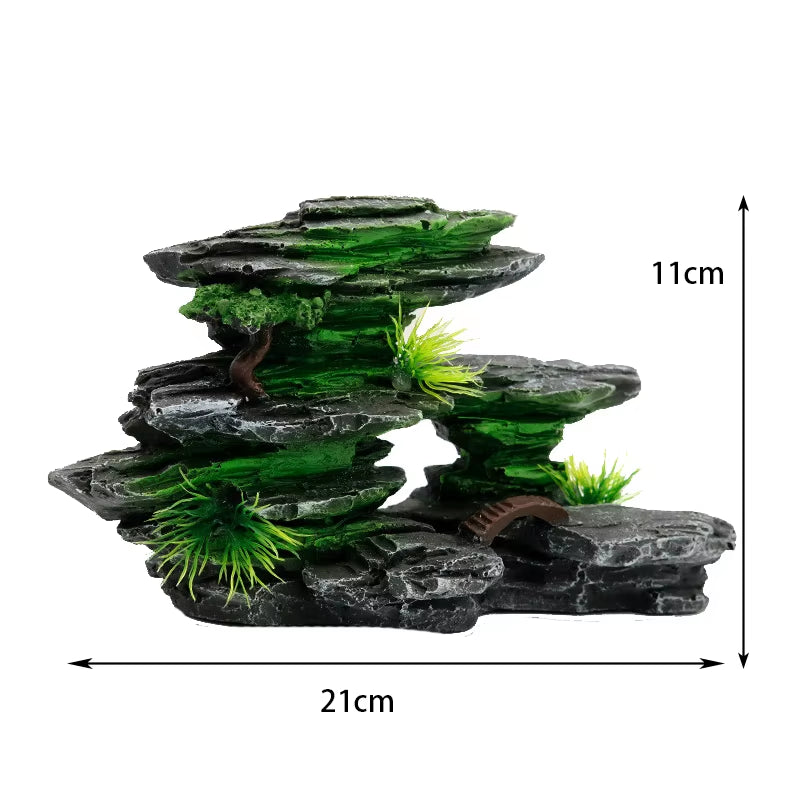 Stunning Large Resin Aquarium Rockery Decoration - Transform Your Fish Tank with Beautiful Landscape Accessories