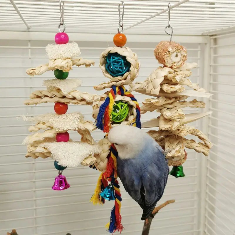 Natural Shredding & Chew Toy for Parrots — size and fit guide