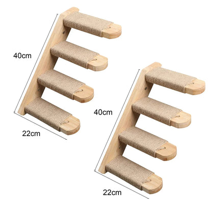 Wall-Mounted Cat Stairs