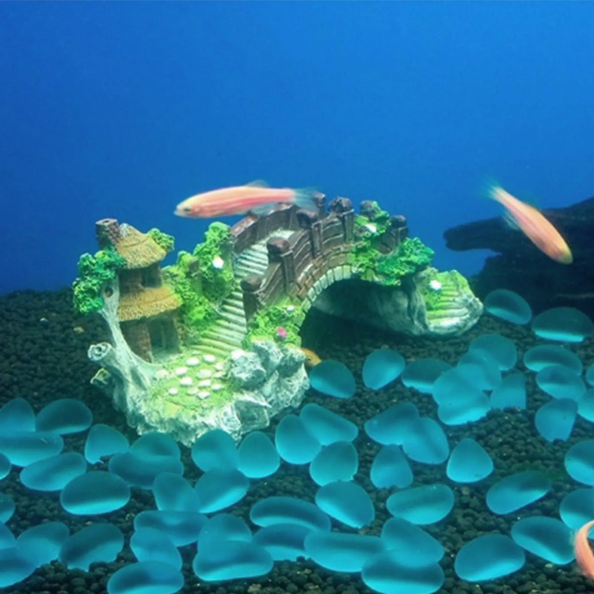 Aquarium cave and bridge style examples