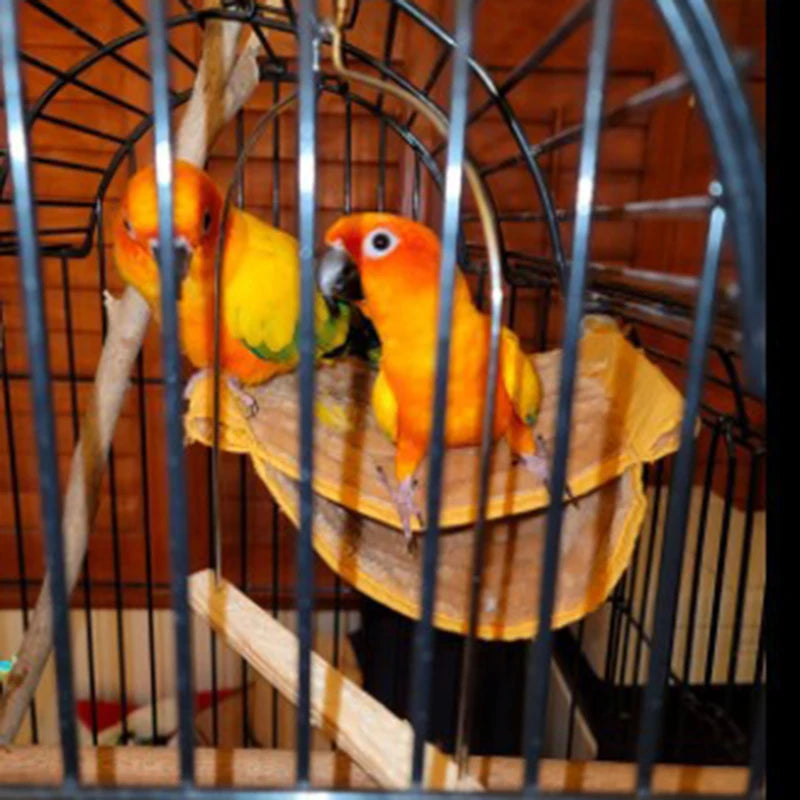 Cozy Plush Winter Bird Nest Hut - Ideal Hammock Hideaway for Finch and Parrot Cages