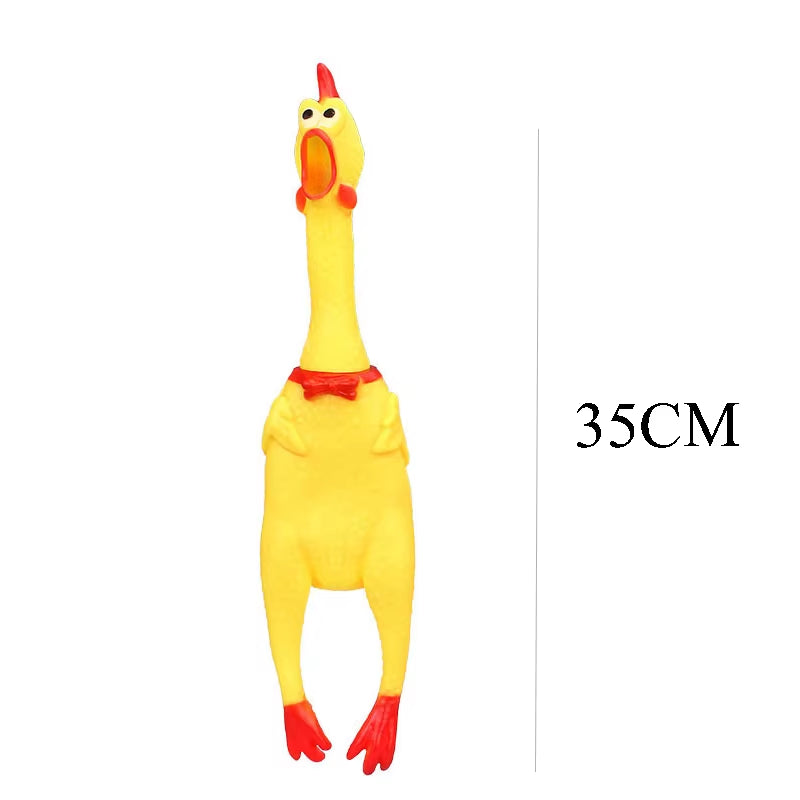 Squeaky Screaming Chicken Pet Toy 