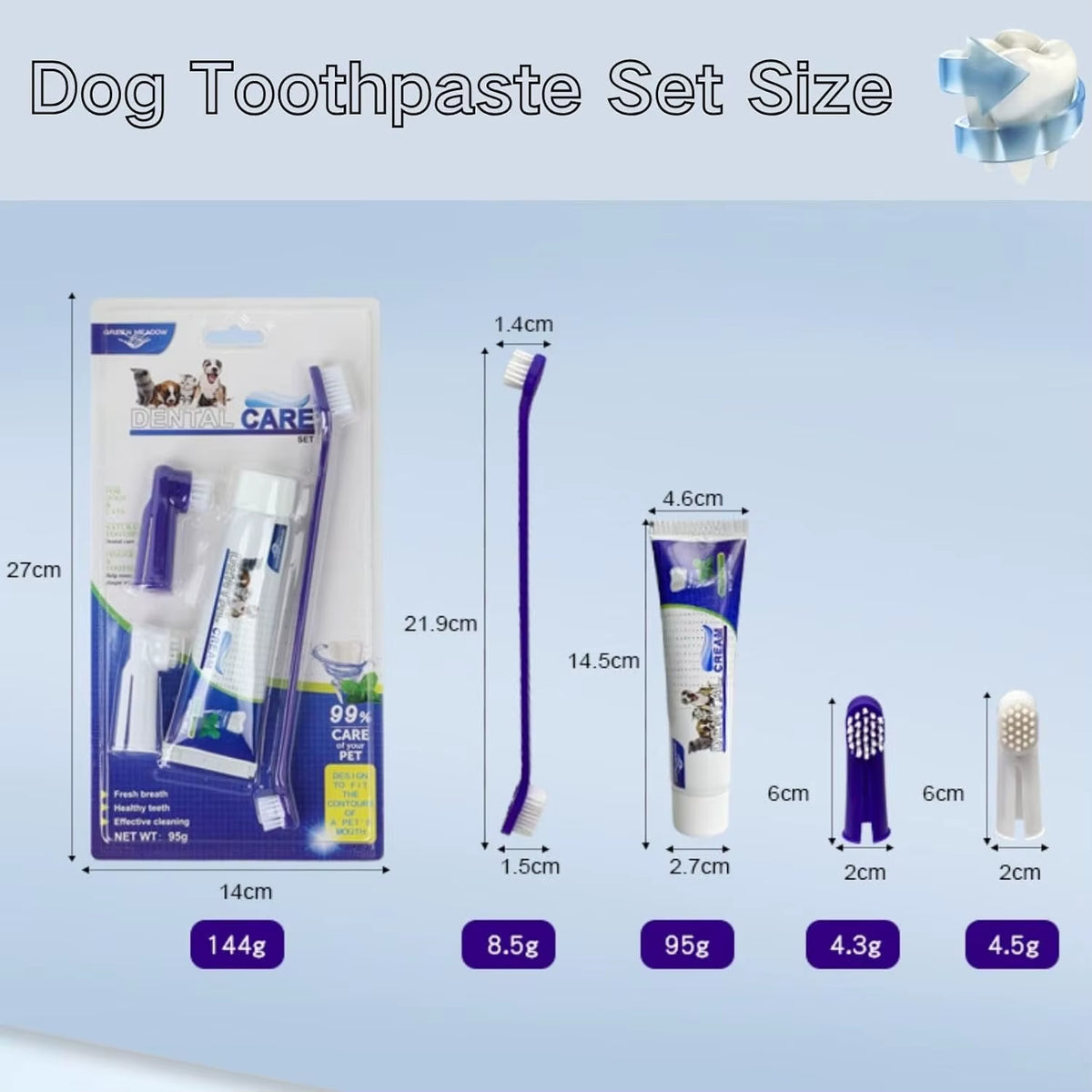 Pet Toothbrush Toothpaste Finger Set 