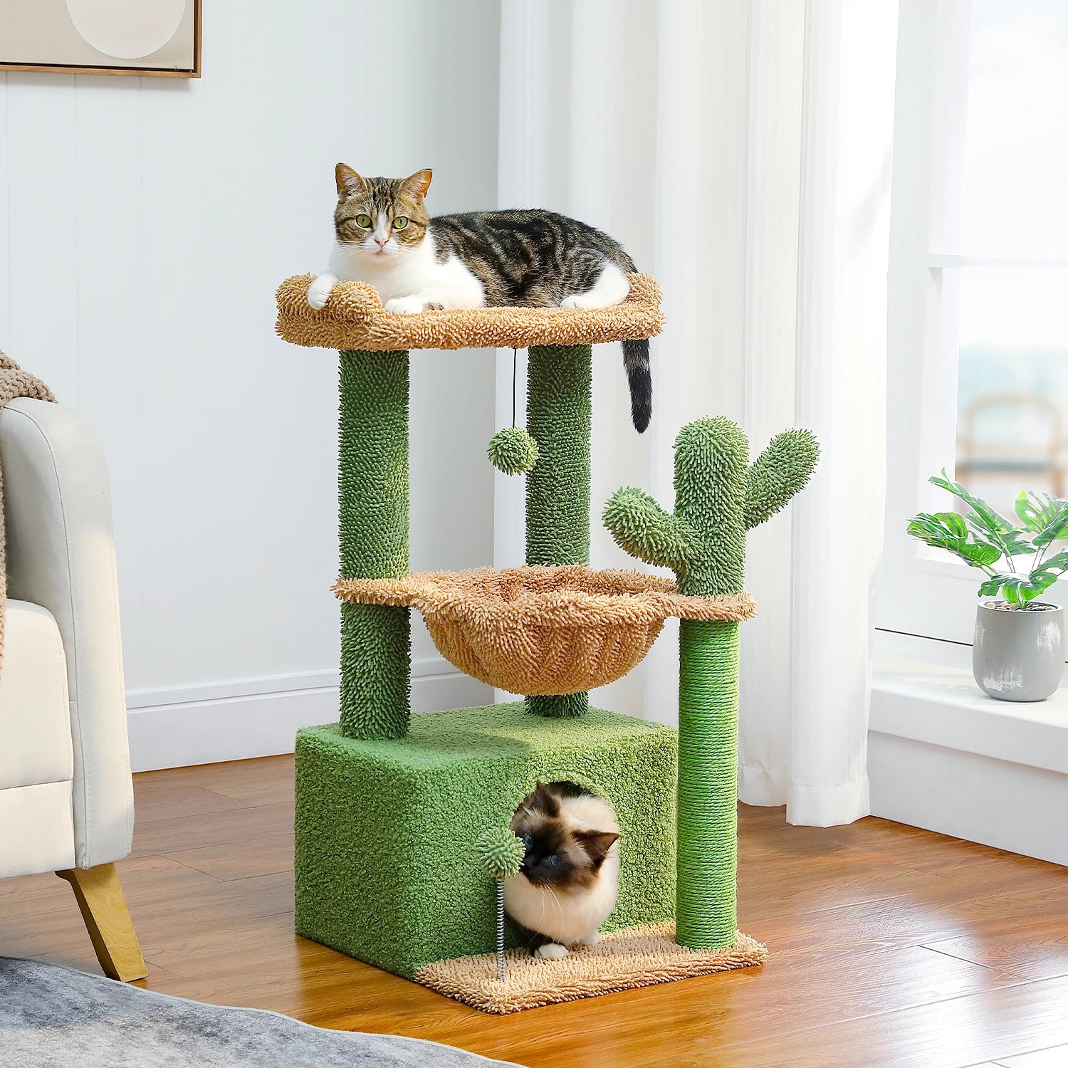 4-In-1 Cactus Cat Tree 
