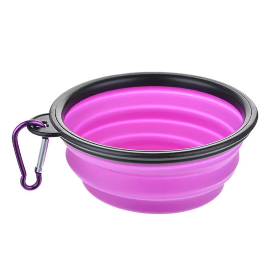 Large Collapsible Silicone Dog Bowl - 350/1000Ml Portable Feeder for Outdoor Travel & Easy Feeding