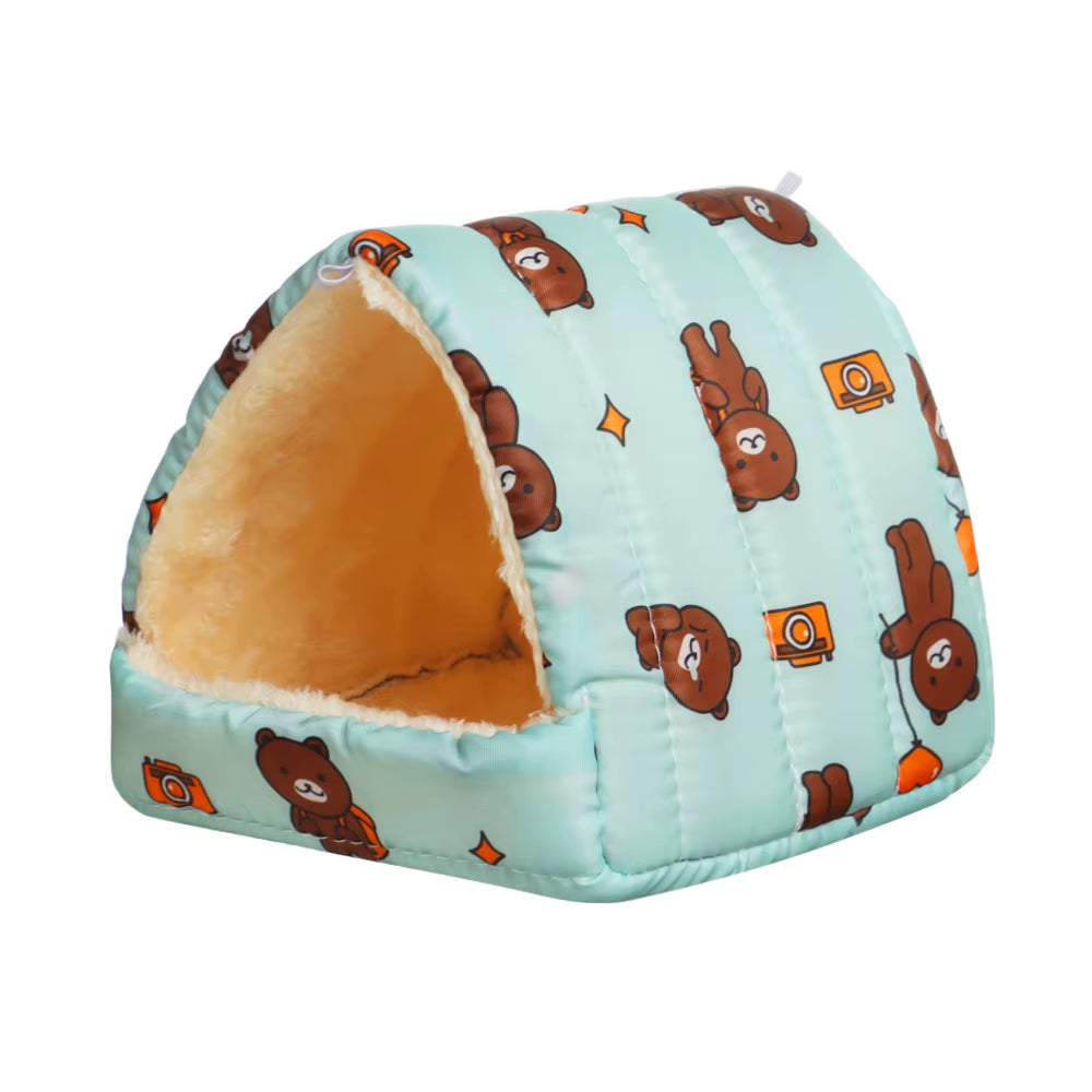 Cozy Winter Hamster Nest and Soft Hanging Bed - Perfect for Small Pets like Rabbits, Squirrels, and Guinea Pigs!