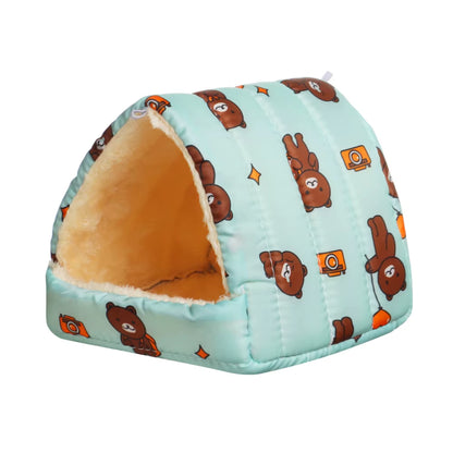 Cozy Winter Hamster Nest and Soft Hanging Bed - Perfect for Small Pets like Rabbits, Squirrels, and Guinea Pigs!