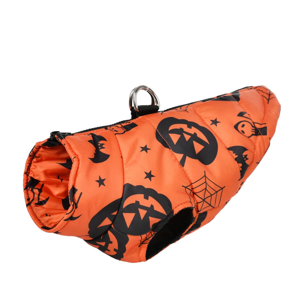 Halloween fleece coat back view
