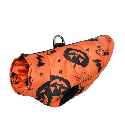 Halloween fleece coat back view