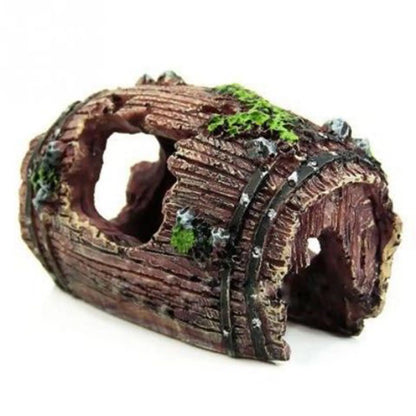 Barrel tunnel aquarium hideaway