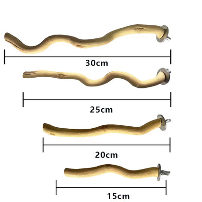 Natural Parrot Wood Perch 