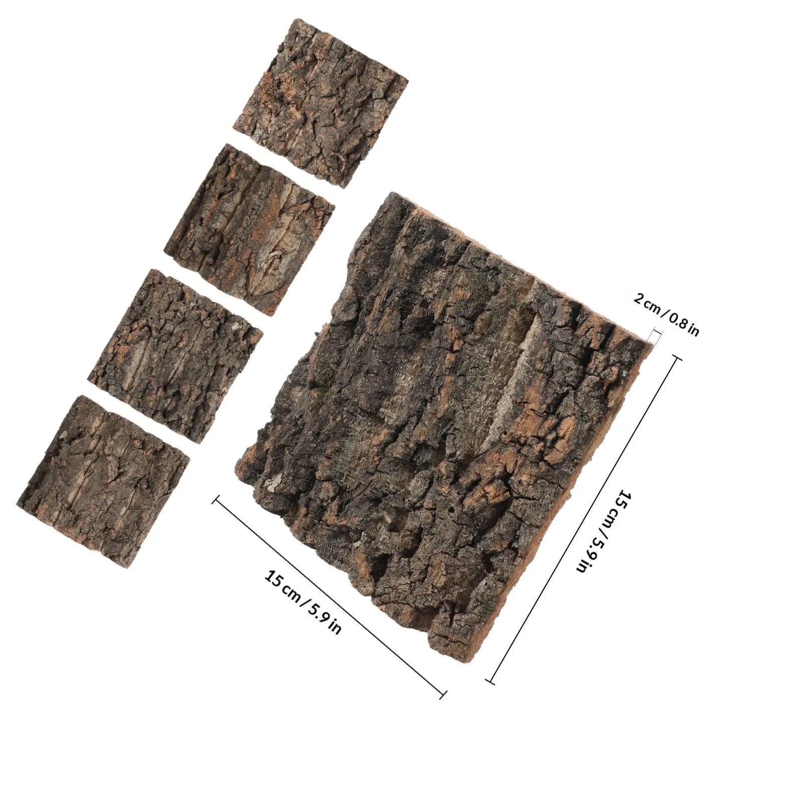 Background Cork Bark Tank Decor
