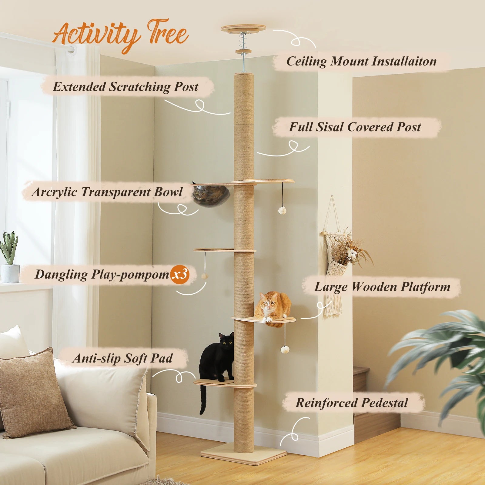 Floor to Ceiling Cat Tree 