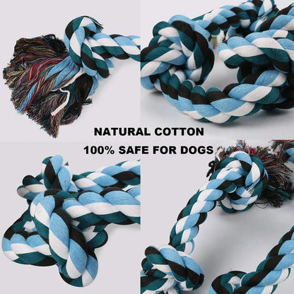 Durable Dog Bite Rope Toys - Safe Cotton Rope for Teeth Cleaning and Playtime Fun!