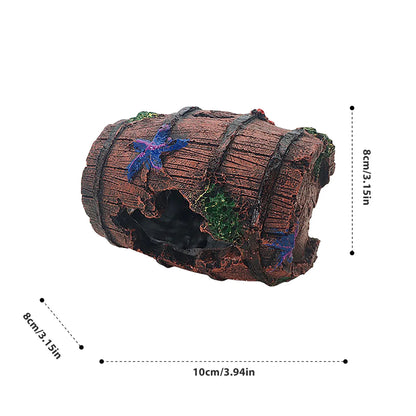 Barrel aquarium decoration