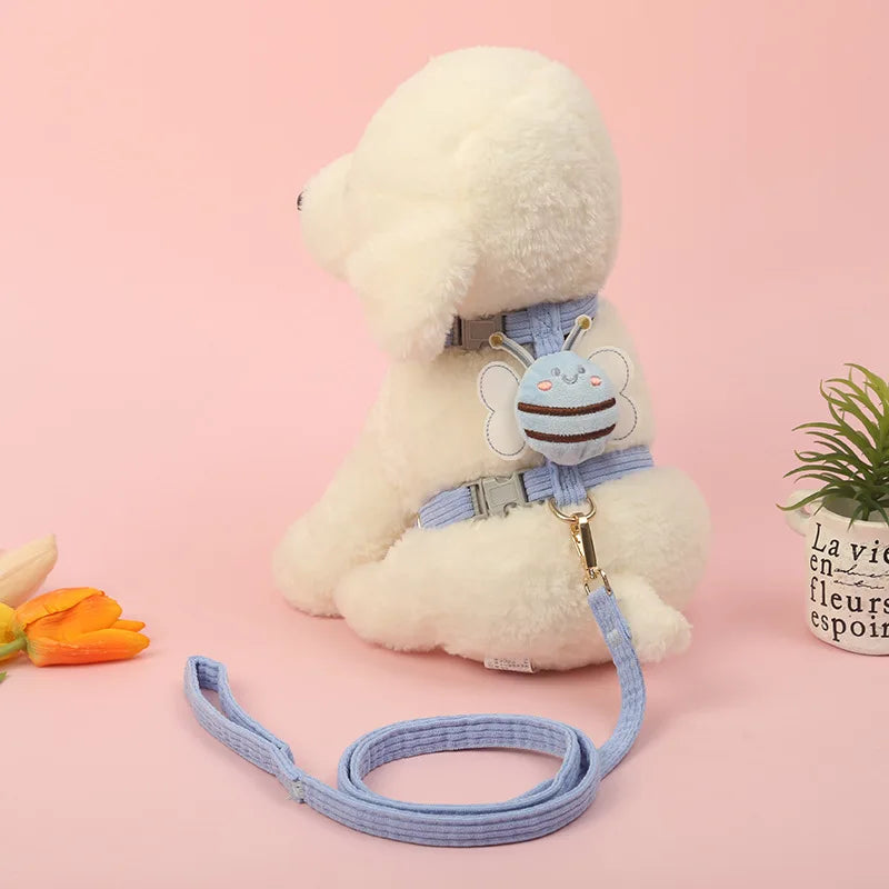 Cute Dog and Cat Harnesses&Leash Set