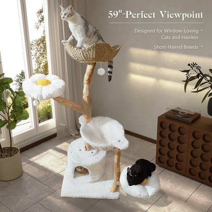 Flower Cat Tower with Condo