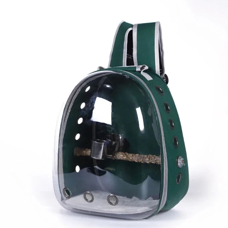 Bird Backpack with Perch and Feeder 